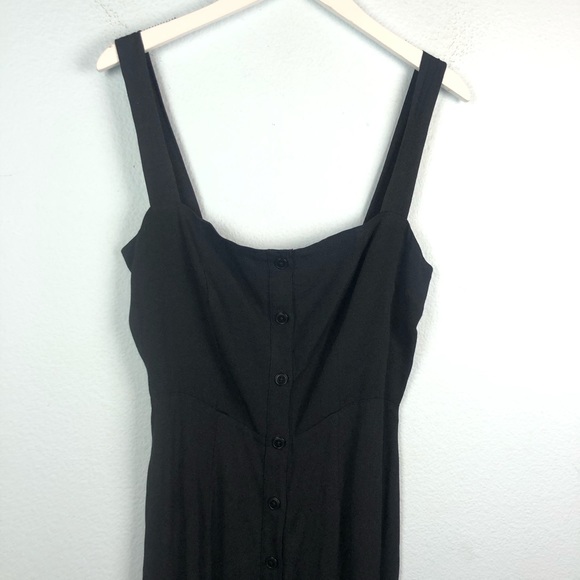 Reformation Della black button front jumpsuit - Picture 3 of 8